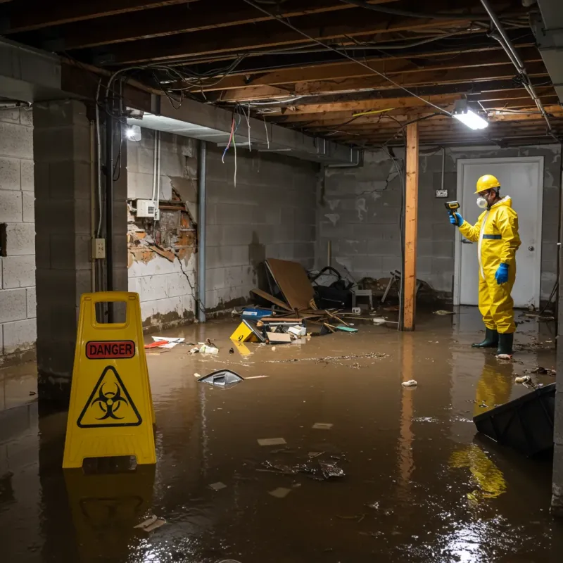 Flooded Basement Electrical Hazard in Baiting Hollow, NY Property